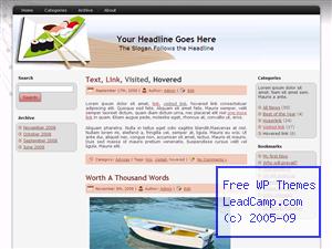Sushi On A Plate Free WordPress Template / Themes