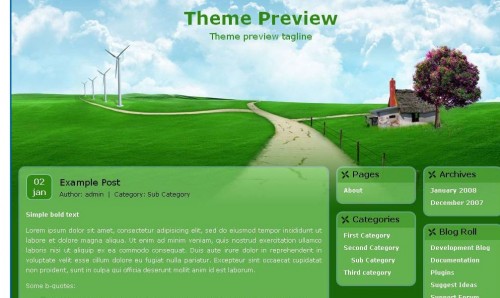 Windmills: Natural Wordpress Theme