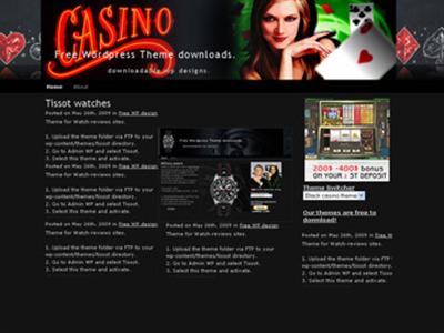 Free Wordpress theme - Casino theme