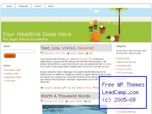 Gardening And Flower Pots Free WordPress Template / Themes