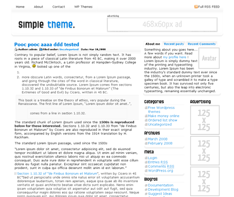Simple Theme ? New WordPress Theme