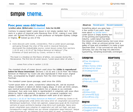 Simple Theme ? New Wordpress Theme