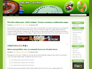 Beautiful green Color casinos wordpress theme *greencasinos*