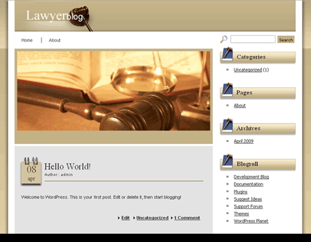 Free WordPress Theme: WP Lawyer Blog