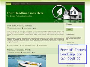 Eco Green House Free WordPress Template / Themes