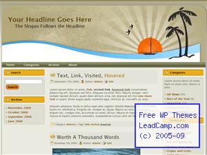 Sailing Into Sunset Free WordPress Template / Themes