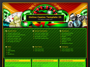 Online Casino Template 25 WordPress Theme Screenshot