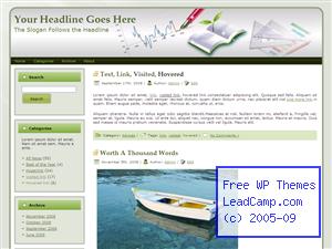 Green Environment Monitor Free WordPress Template / Themes