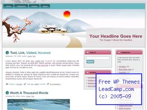 Winter Japanese Village Free WordPress Template / Themes