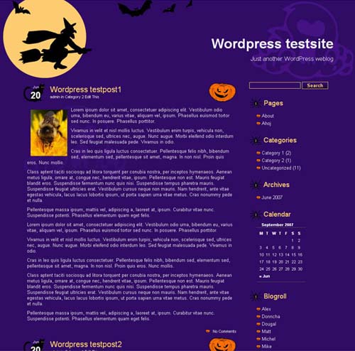 Helloween WordPress Theme