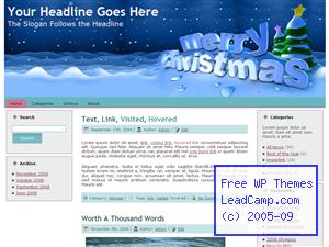 Winter Merry Christmas Free WordPress Template / Themes