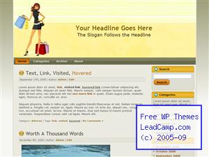 Glamour Fashion Shopping Free WordPress Template / Themes