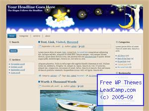 Happy Stars On Clouds Free WordPress Template / Themes
