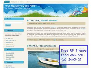 A Beautiful Colorful Day Free WordPress Template / Themes