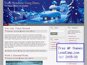 Snow Town Xmas Free WordPress Template / Themes