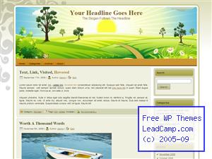 Sunrise Over Hills Free WordPress Template / Themes