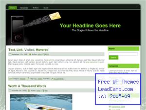 Cell Phone Text Messages Free WordPress Template / Themes