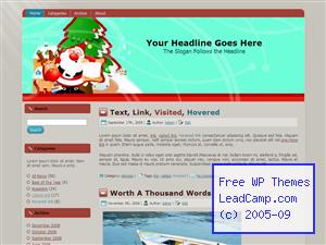 Santa Xmas Gift List Free WordPress Template / Themes