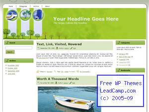 Busy Green Travels Free WordPress Template / Themes