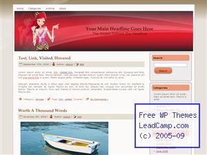 Red Head Beauty Free WordPress Template / Themes