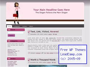 Business Lady Professional Free WordPress Template / Themes