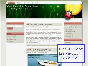 Ladybug Sparkles Free WordPress Template / Themes