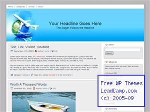 Global Air Travels Free WordPress Template / Themes