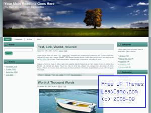 Nature Storm Approaching Free WordPress Template / Themes