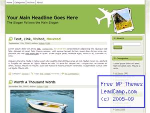 Green Travel Plans Free WordPress Template / Themes