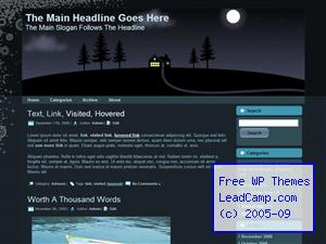 House In Black Night Free WordPress Template / Themes