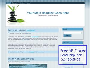 Zen Relaxation Rocks Free WordPress Template / Themes