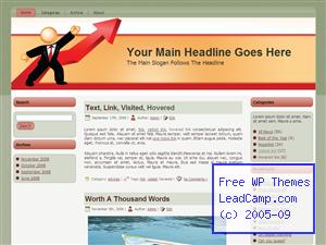 Stock Market On The Rise Free WordPress Template / Themes