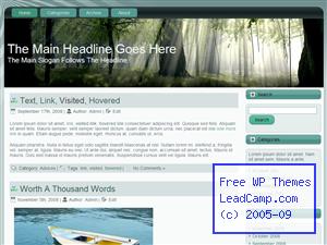 Misty Forest Sun Glow Free WordPress Template / Themes