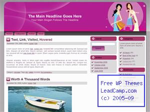 Purple Shopping Gals Free WordPress Template / Themes