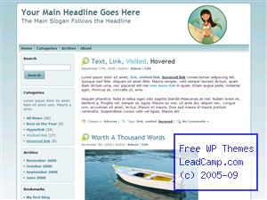 Tropic Summer Dance Free WordPress Template / Themes