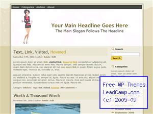 Business Office Girl Free WordPress Themes / Templates