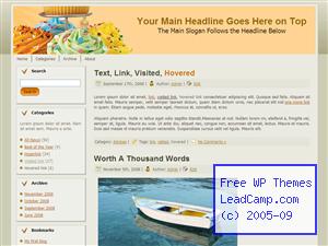 Cupcake Frosting Sprinkles Free WordPress Templates / Themes