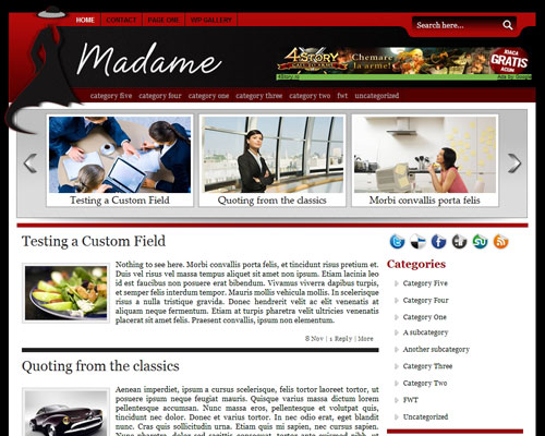 Free Wordpress Theme ? Madame