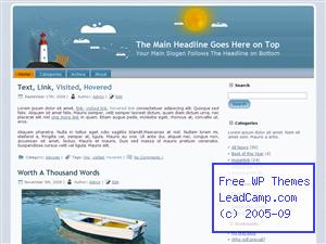 Lighthouse On An Island Free WordPress Templates / Themes