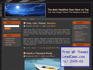 Clear Moonlight Evening Free WordPress Templates / Themes