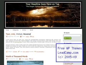 Sun Emergence Clounds Free WordPress Templates / Themes