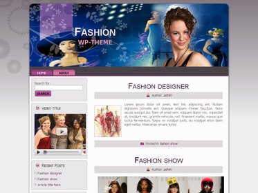 Free Wordpress theme - fashion blue purple